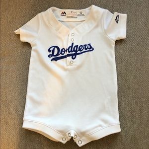 Infant Los Angeles Dodgers Majestic White Romper